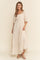 Beige Floral Print Square Neckline Maxi Dress