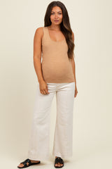 Camel Knit Maternity Tank Top