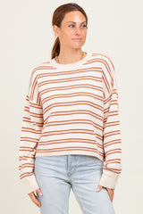 Pink Multicolor Stripe Maternity Sweater