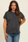 Black Exposed Seam Short Sleeve Maternity Top
