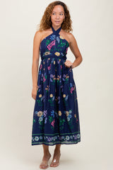 Navy Multi Floral Maxi Dress