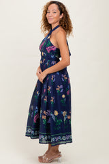 Navy Multi Floral Maxi Dress