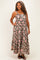 Mocha Pink Plus Textured Light Weight Straps Midi Dress