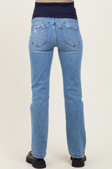 Medium Mid Rise Straight Maternity Jeans