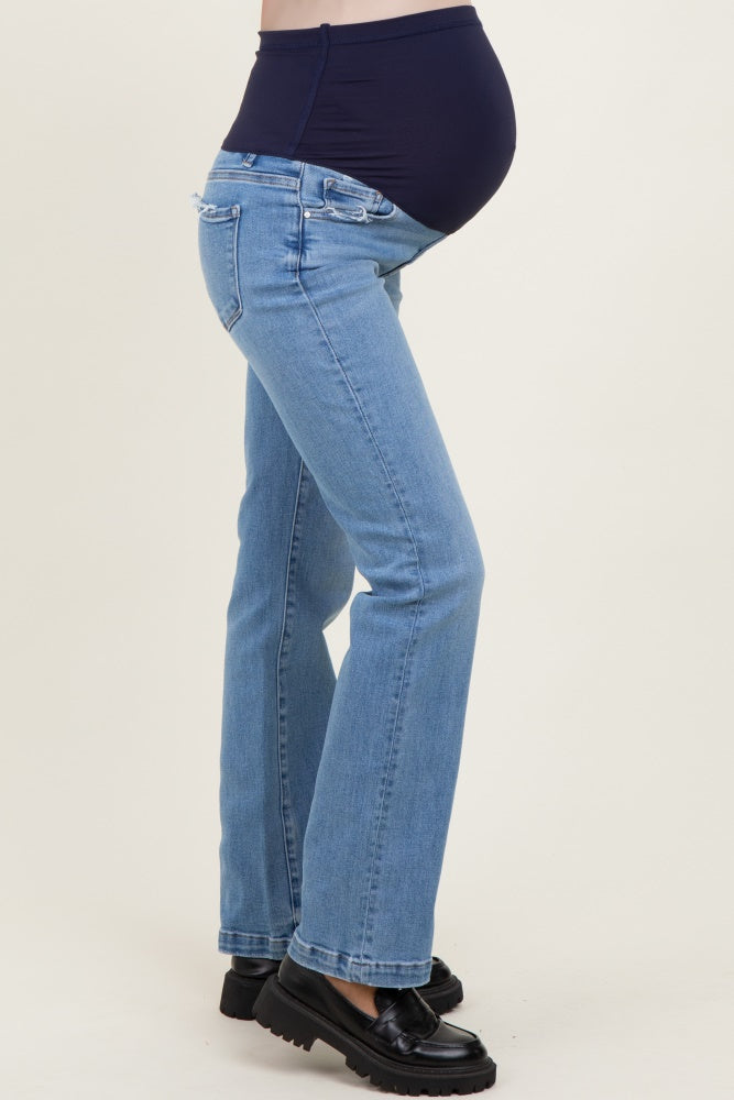 Medium Mid Rise Straight Maternity Jeans