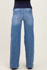 Medium Low Rise Wide Leg Maternity Jeans