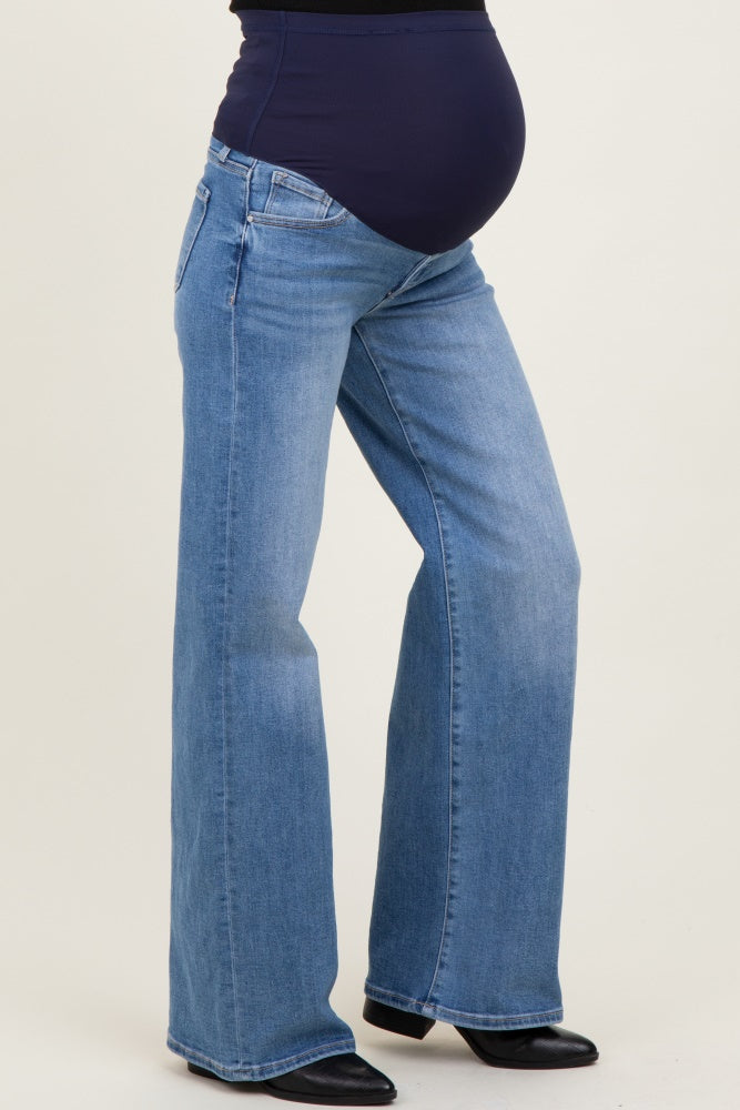 Medium Low Rise Wide Leg Maternity Jeans