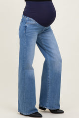 Medium Low Rise Wide Leg Maternity Jeans