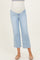Light Blue High Rise Crop Slim Wide Maternity Jeans