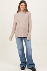 Blue High Rise Distressed Wide Leg Maternity Jeans