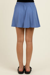 Blue Ribbed Lounge Shorts