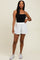 Ivory Ribbed Lounge Shorts