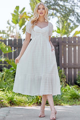 Ivory Solid Sweetheart Dress