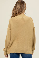Yellow Chunky Knit Open Maternity Cardigan