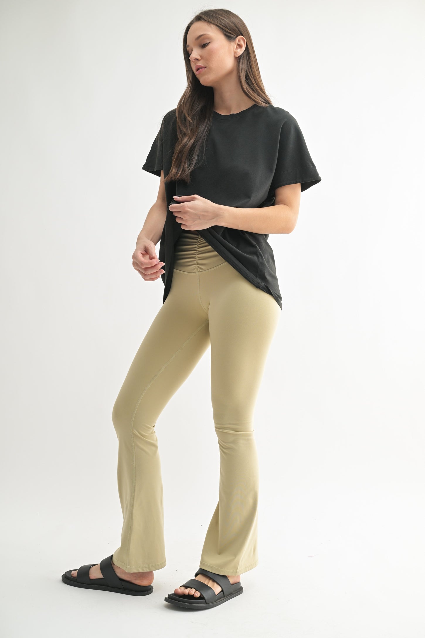 Black Slouchy Short Sleeve Tee