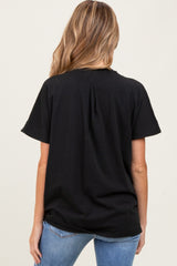 Black Slouchy Maternity Short Sleeve Tee