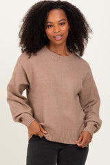 Mocha Chunky Knit Oversized Sweater