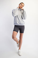 Heather Grey French Terry Quarter Zip Pullover