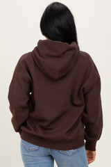 Brown Fleece Oversized Hoodie