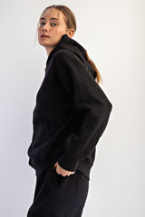 Black Fleece Oversized Hoodie