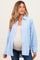 Light Blue Striped Button Down Oversized Maternity Shirt