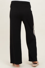 Black Contrast Trim Maternity Sweatpants
