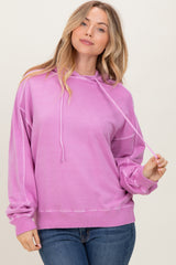 Pink French Terry Hooded Sweatshirt