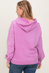 Pink French Terry Hooded Sweatshirt