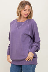 Lavender Vintage Wash French Terry Pullover