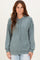 Olive Long Sleeve Brushed Urban Rib Hoodie Top