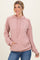 Pink Long Sleeve Brushed Urban Rib Hoodie Top