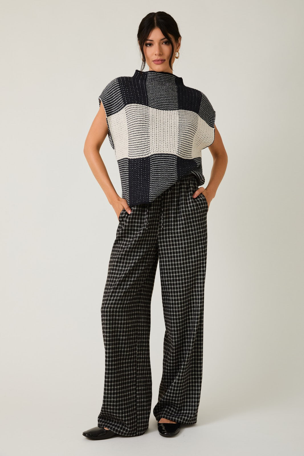 Black Plaid Drawstring Flannel Pants