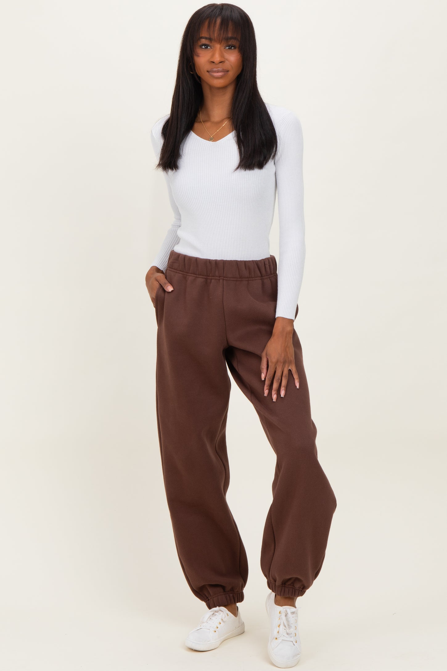 Brown Fleece Sweatpants