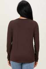 Brown Long Sleeve Top