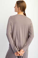 Grey Long Sleeve Top