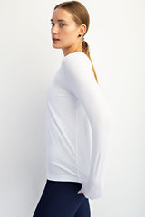 White Long Sleeve Top