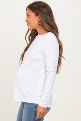White Long Sleeve Maternity Top
