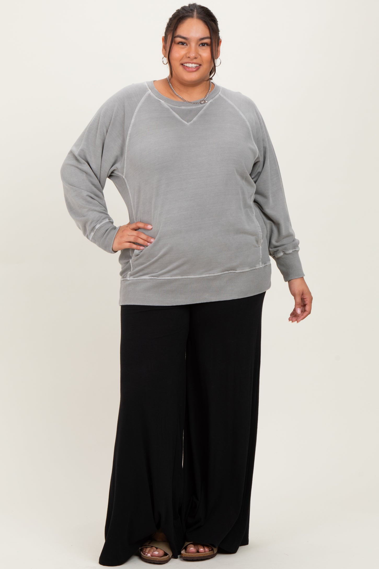 Vintage Wash French Terry Plus Pullover