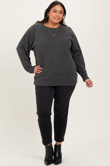 Charcoal Vintage Wash French Terry Plus Pullover