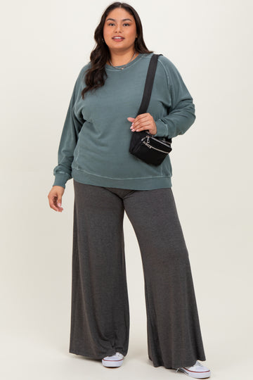 Jade French Terry Vintage Wash Plus Pullover