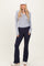 Navy Wide Fold-Over Flared Pants