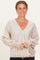 Ivory Polka Dot Long Sleeve Smocked Top