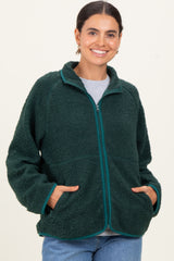 Forest Green Fleece Full Zip Jacket
