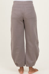 Camel Multi Seam Fleece Maternity Sweatpants