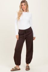 Brown Multi Seam Fleece Sweatpants