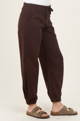 Brown Multi Seam Fleece Sweatpants