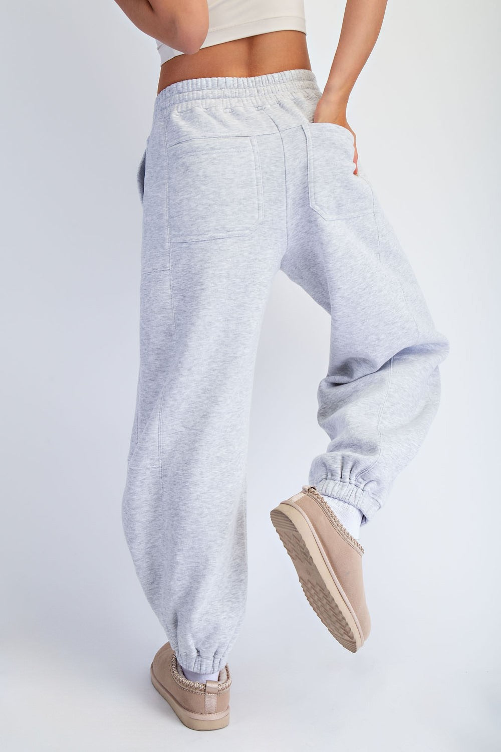 Heather Grey Multi Seam Fleece Sweatpants