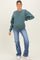 Navy Blue Lightly Distressed Maternity Straight Leg Jeans