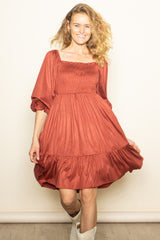 Rust Suede Dress