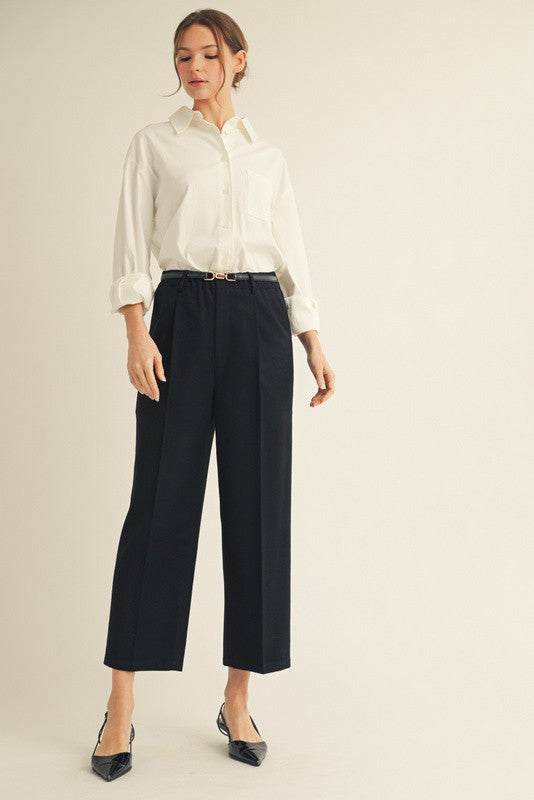 Black Elastic Waist Semi Formal Maternity Slacks